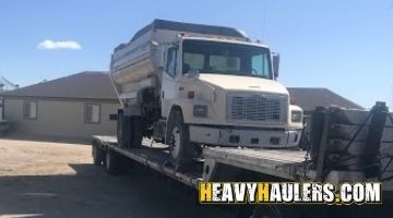 Shipping a Freightliner feed truck.